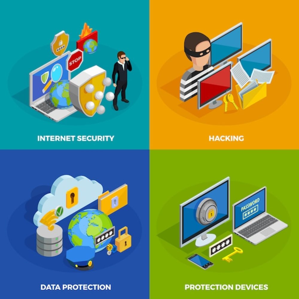 數(shù)據(jù)保護(hù)概念圖標(biāo)集 提升互聯(lián)網(wǎng)安全服務(wù)的視覺傳達(dá)力